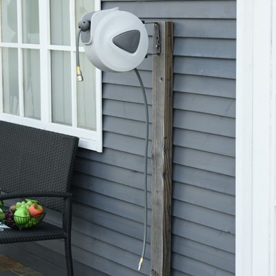 DURHAND Retractable Air Hose Reel - Grey - Thumbnail 2
