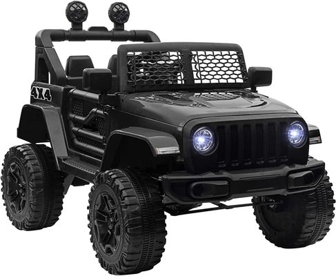 370-142V70BK HOMCOM Kids Electric Ride On Car 12V Off Road Toy with Parental Remote Control 2 Motors Horn Lights Suspension Wheels for 3-6 Years Old Black