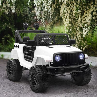 HOMCOM 12V Kids Electric Ride On Car Truck Toy SUV - White
