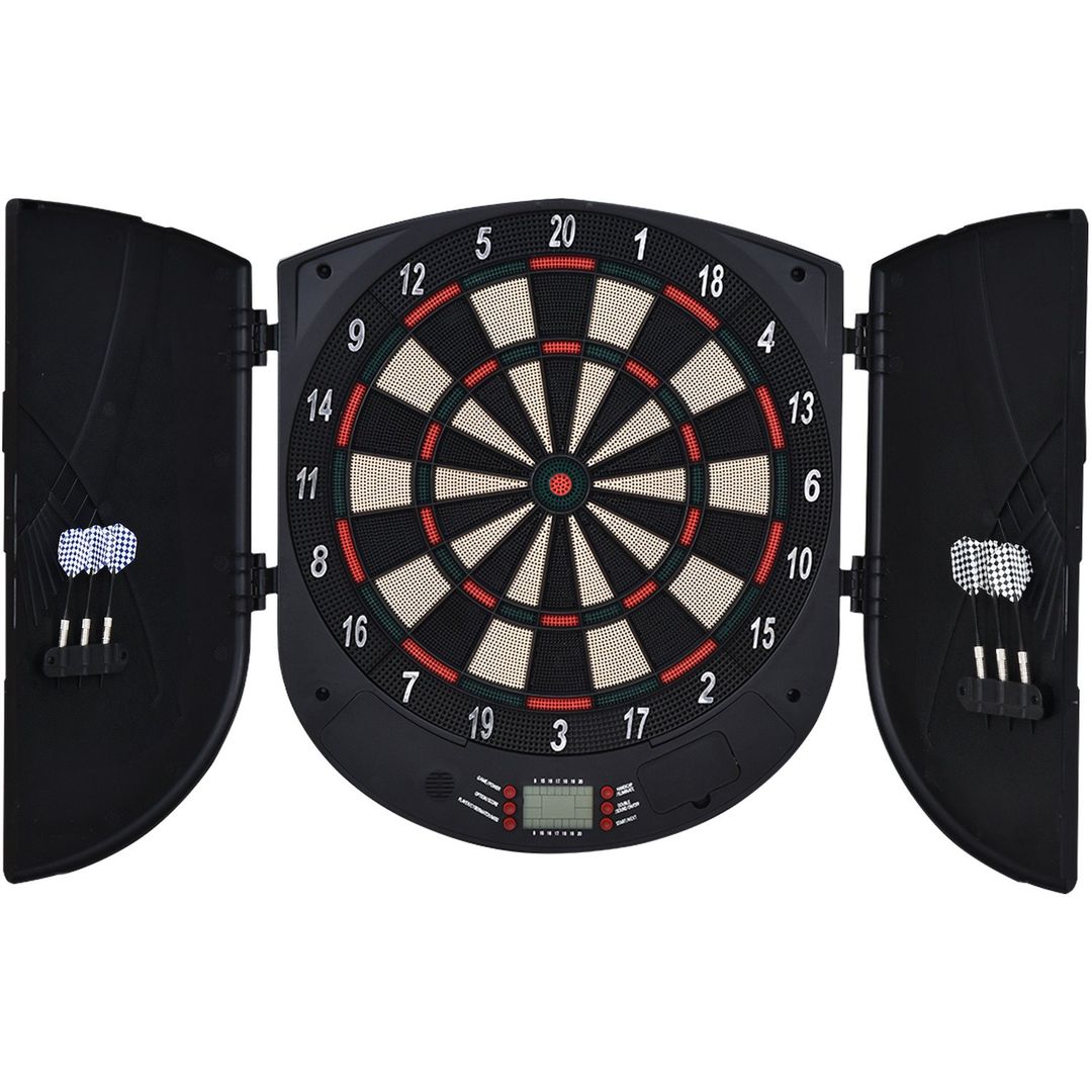 HOMCOM Electronic Dartboard 26 Games - Black - Image 1