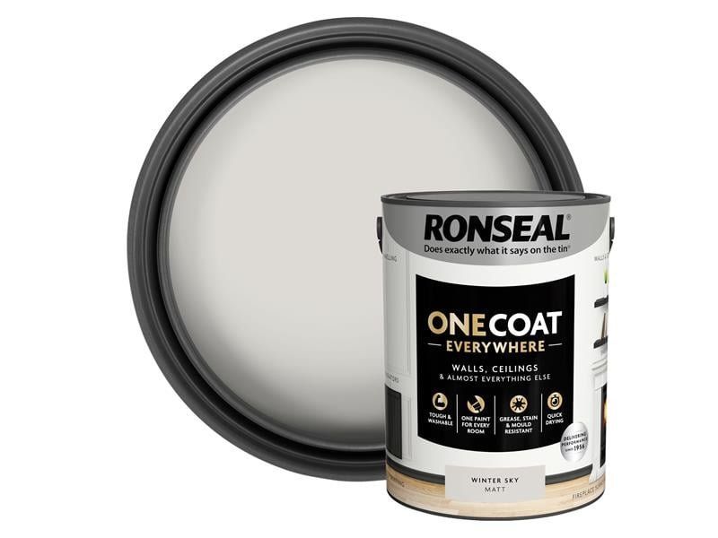 Ronseal One Coat Everywhere Interior Paint - Winter Sky / 5l - Image 1