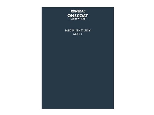 Ronseal One Coat Everywhere Peel and Stick Paint Sample - Midnight Sky
