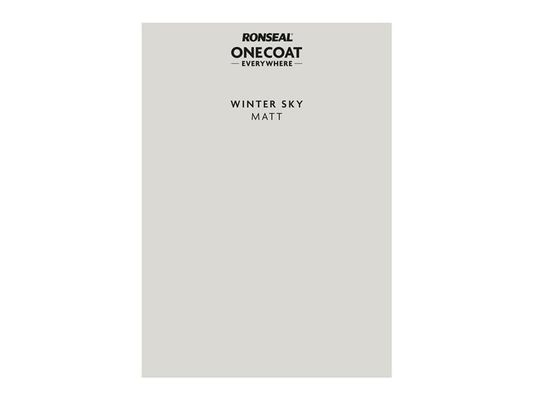 Ronseal One Coat Everywhere Peel and Stick Paint Sample - Winter Sky