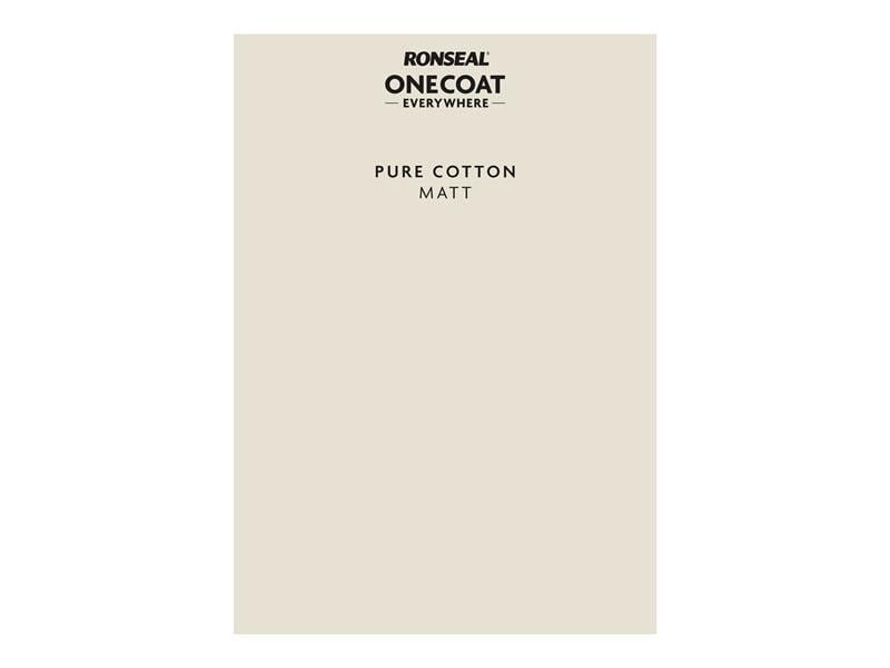 Ronseal One Coat Everywhere Peel and Stick Paint Sample - Pure Cotton - Image 1
