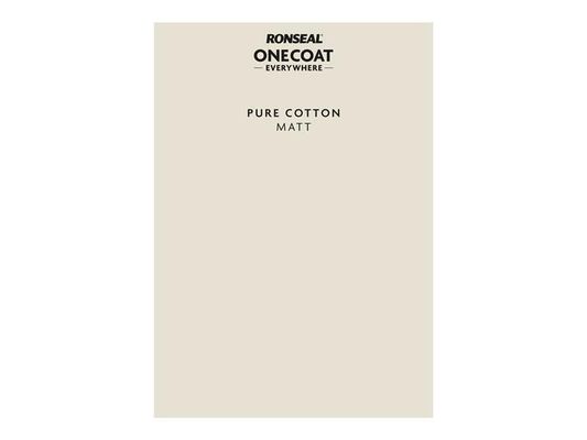 Ronseal One Coat Everywhere Peel and Stick Paint Sample - Pure Cotton