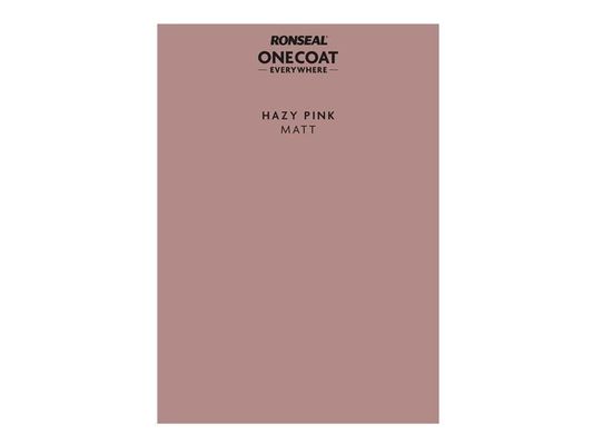 Ronseal One Coat Everywhere Peel and Stick Paint Sample - Hazy Pink
