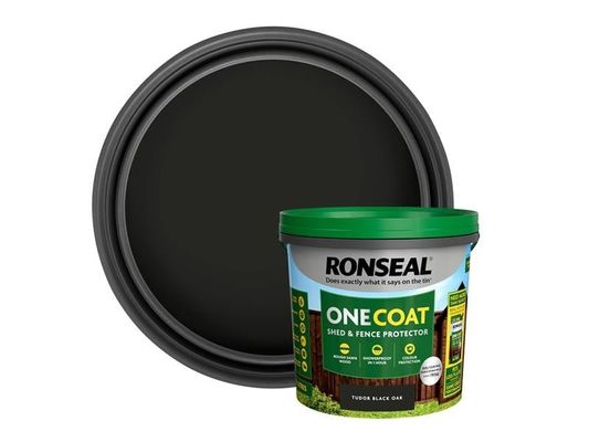 Ronseal One Coat Shed & Fence Protector 5L Tudor Black Oak