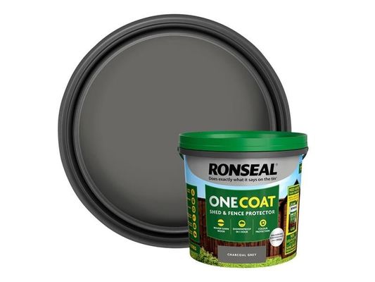 Ronseal One Coat Shed & Fence Treatment 5L Charcoal Grey