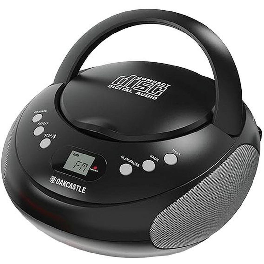 OAKCASTLE CD250 FM Bluetooth Boombox - Black, Black - Image 1