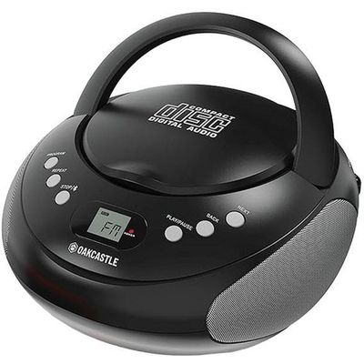 OAKCASTLE CD250 FM Bluetooth Boombox - Black, Black