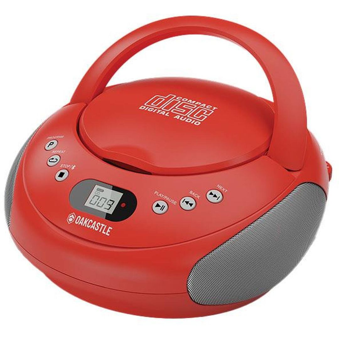 OAKCASTLE CD250 FM Bluetooth Boombox - Red, Red - Image 1