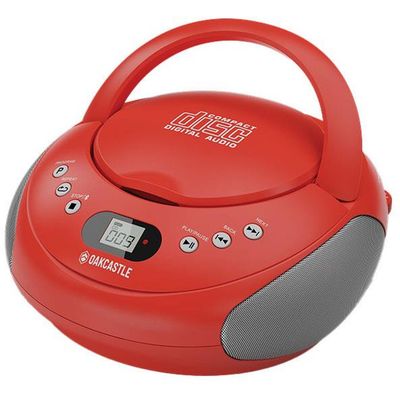 OAKCASTLE CD250 FM Bluetooth Boombox - Red, Red