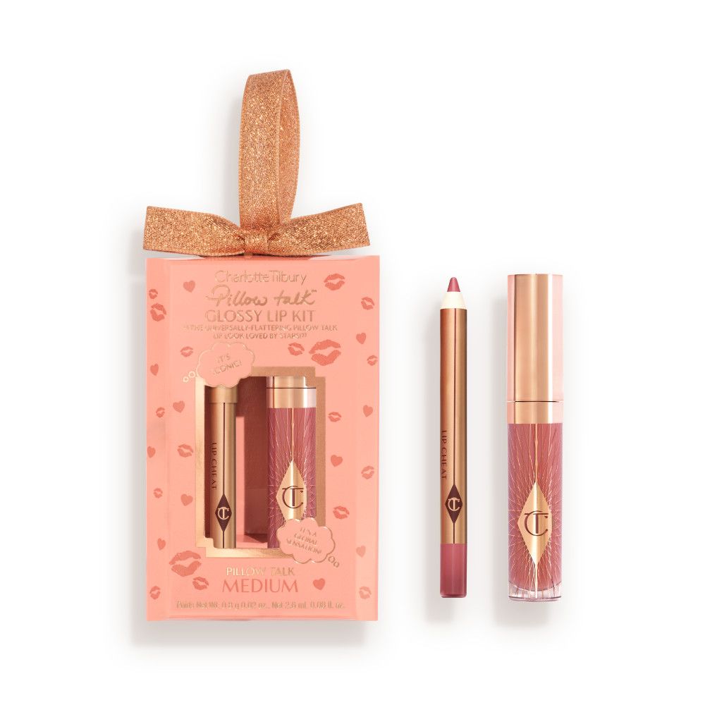Charlotte Tilbury Pillow Talk Mini Glossy Lips Duo - Pillow Talk Medium - Image 1