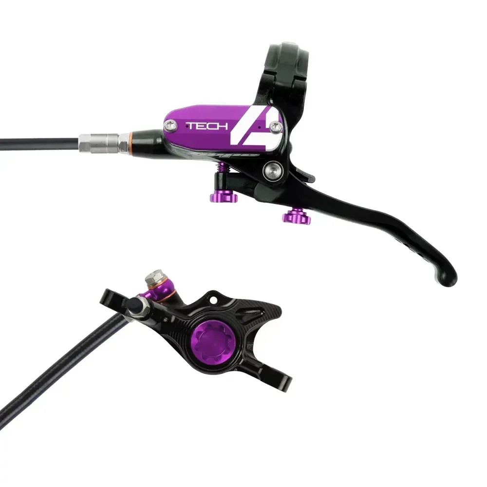Hope Tech 4 X2 Brake Lever/Calliper Black/Purple - Image 1