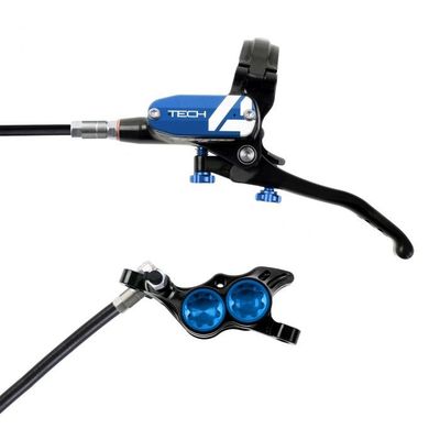 Hope Tech 4 E4 Hydraulic Disc Brake - Black / BlueFront Right HandStandard Black