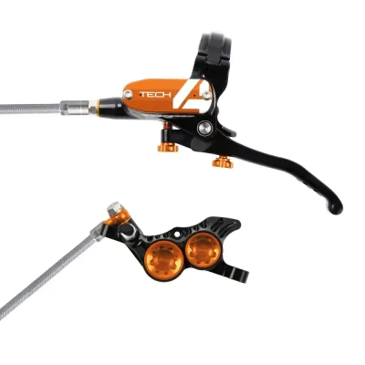 Hope Tech 4 V4 Brake Lever/Calliper Black/Orange