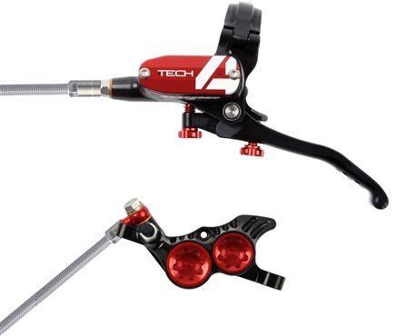 Hope Tech 4 V4 Brake Lever/Calliper Black/Red - Thumbnail 2
