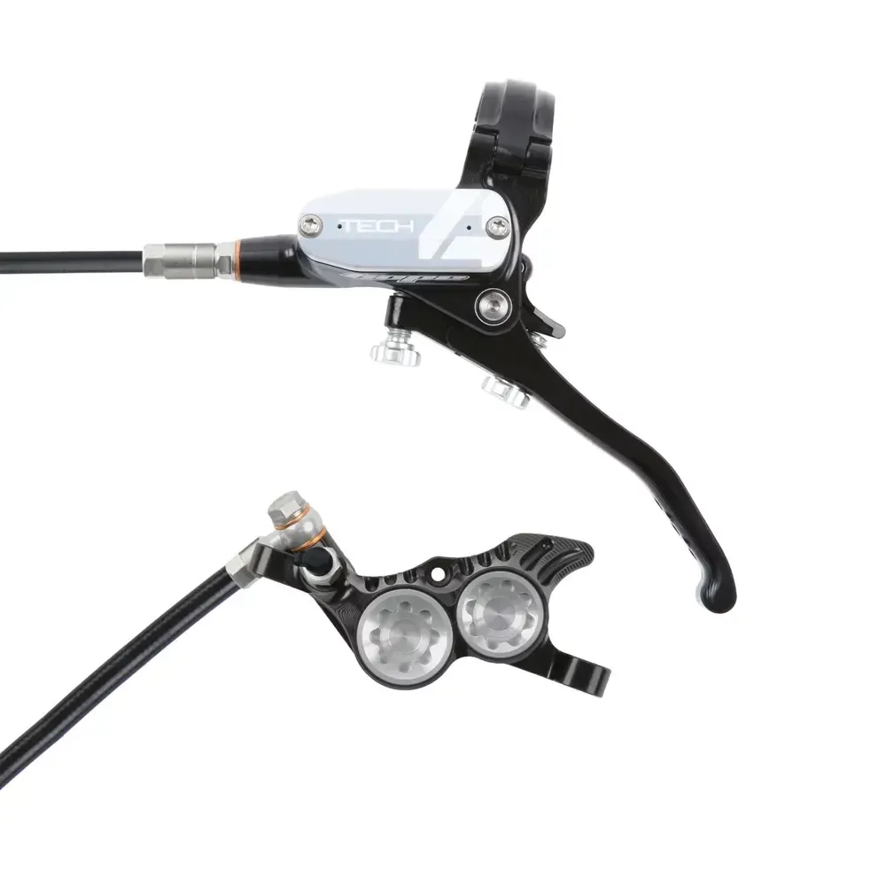Hope Tech 4 V4 Brake Lever/Calliper Black/Silver - Image 1