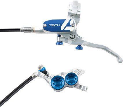 Hope Tech 4 V4 Brake Lever/Calliper Silver/Blue - Thumbnail 2