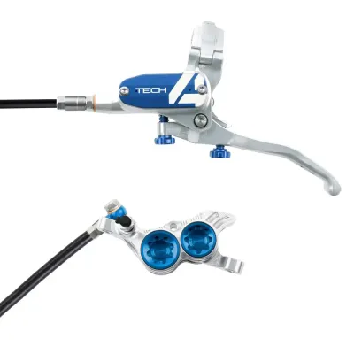 Hope Tech 4 V4 Brake Lever/Calliper Silver/Blue