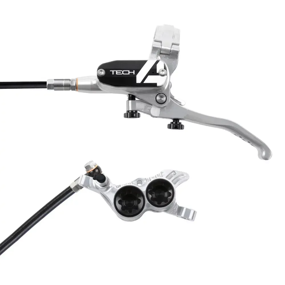 Hope Tech 4 V4 Brake Lever/Calliper Silver/Black - Image 1