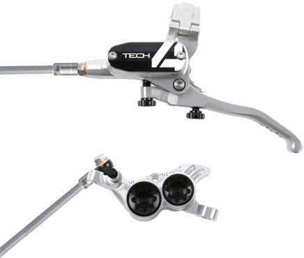 Hope Tech 4 V4 Brake Lever/Calliper Silver/Black - Thumbnail 2