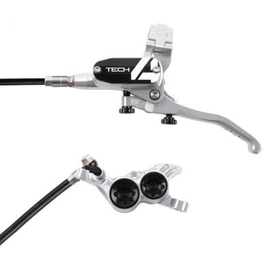 Hope Tech 4 V4 Hydraulic Disc Brake - Silver / BlackFront Right HandStandard Black