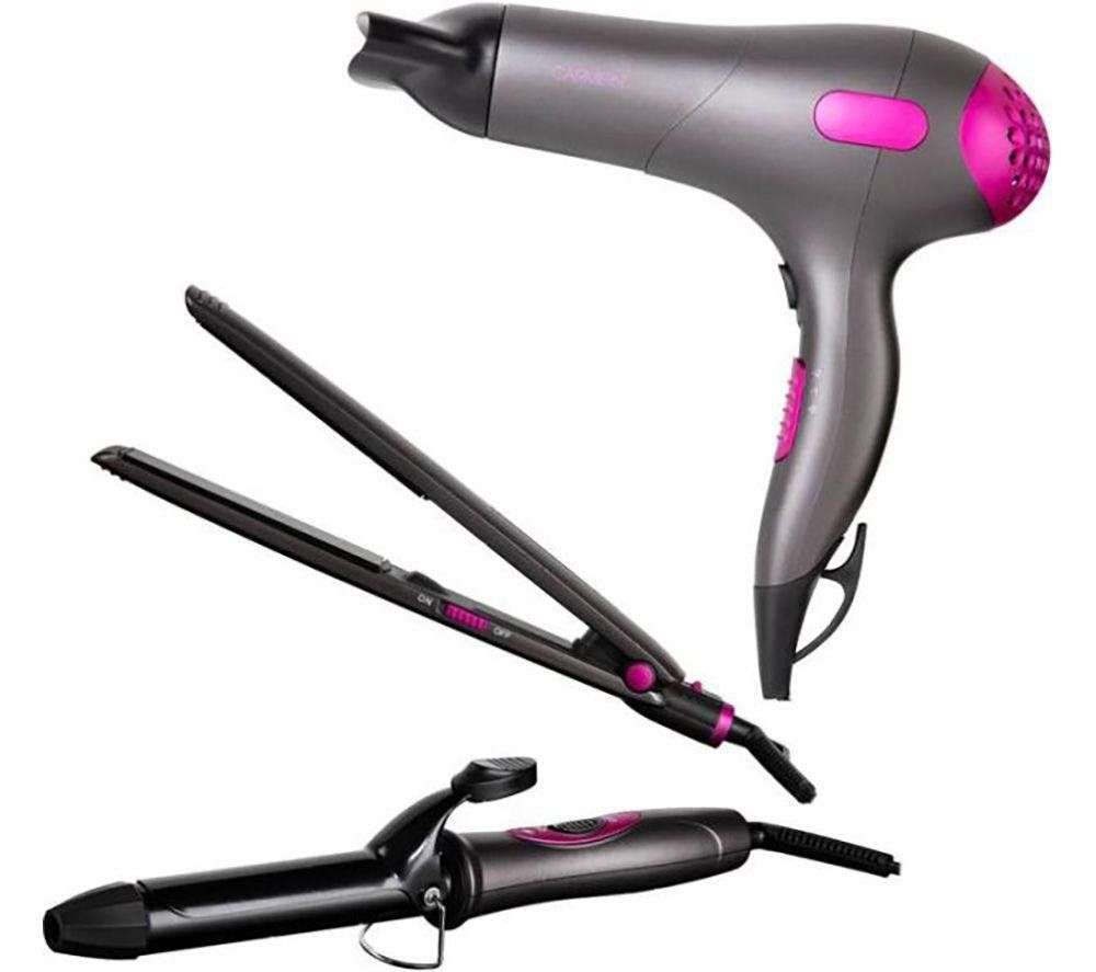 Gift Set Dryer, Curler, Straightener - Black - Image 1