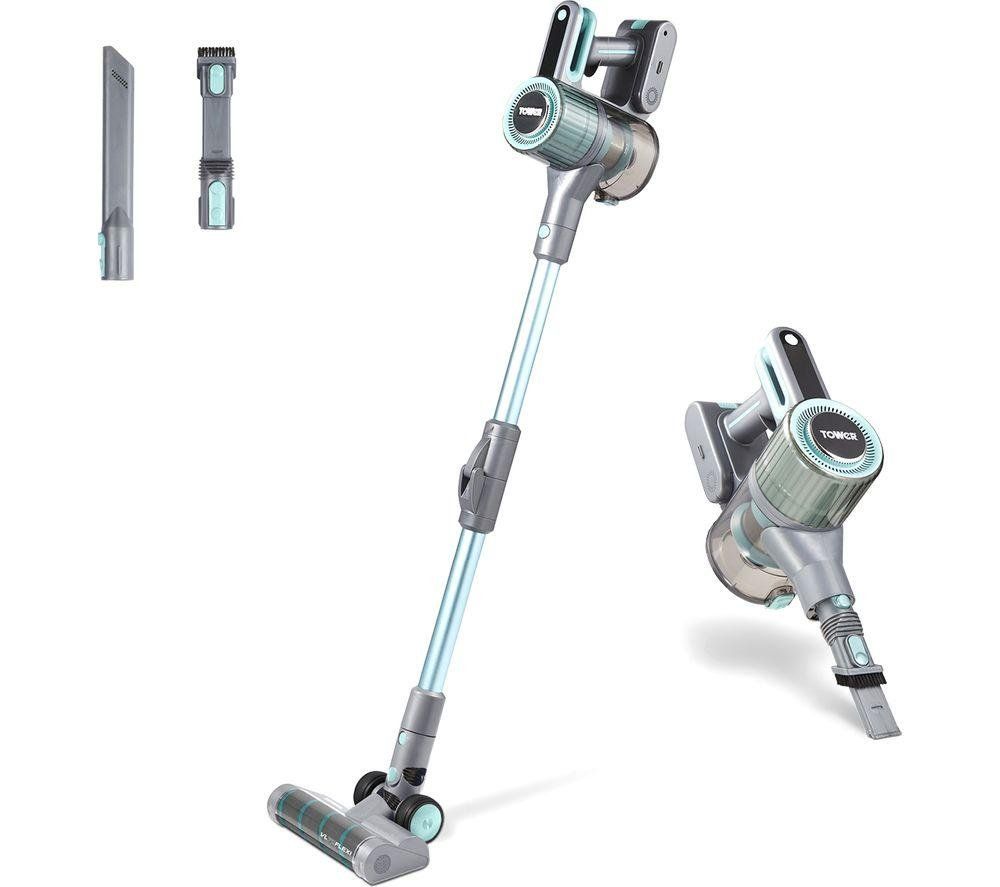 TOWER Flexi 3-in-1 VL70 Cordless Vacuum Cleaner - Aqua & Silver, Blue,Silver/Grey - Image 1