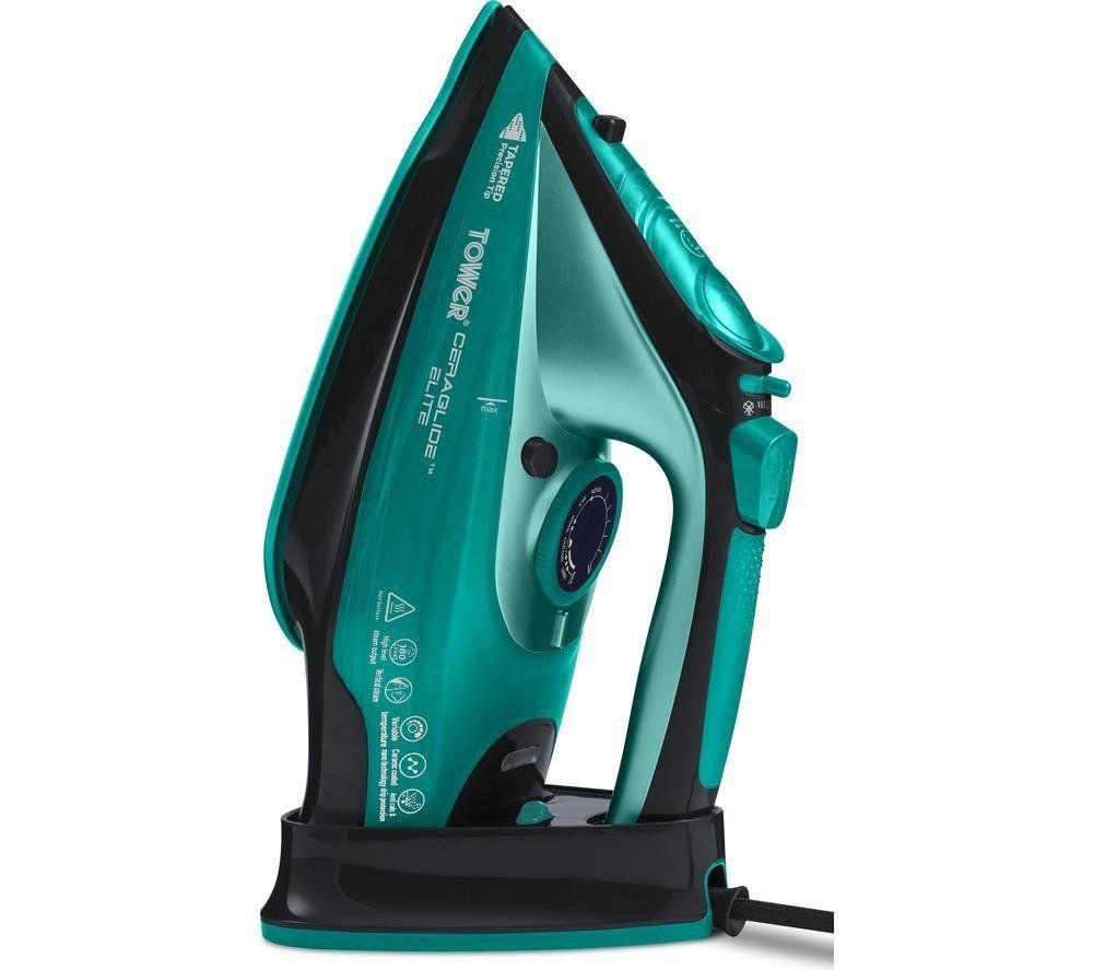TOWER CeraGlide T22008TL Cordless Steam Iron - Teal, Green - Image 1