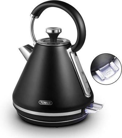 TOWER Mirage T10087BLK Traditional Kettle - Black, Black