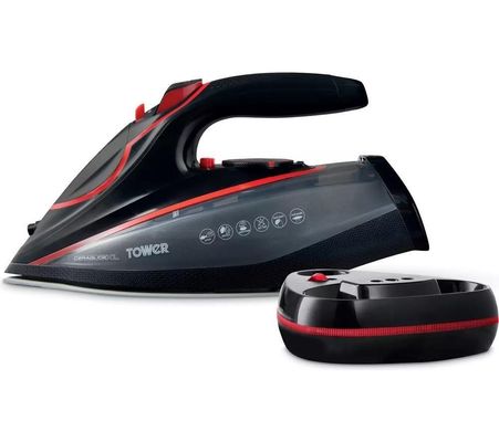 TOWER T22035RED Cordless Steam Iron - Red, Red,Black