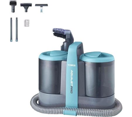 TOWER AquajetPro T548007 Cylinder Carpet Cleaner - Blue, Black,Blue
