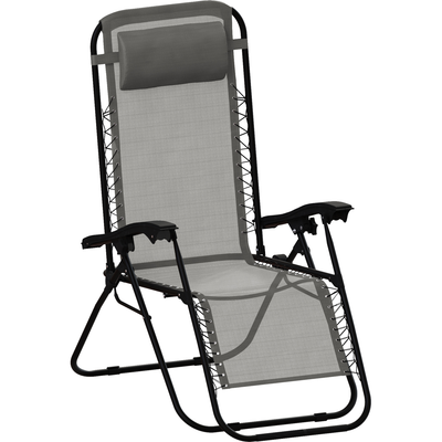 2 Pack Zero Gravity Chairs - Grey