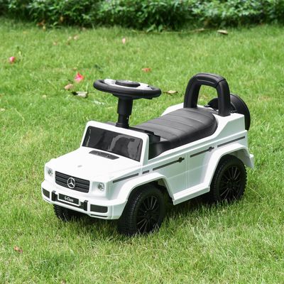 HOMCOM Benz G350 Kids Ride on Sliding Car with Under Seat Storage No Power Red - White