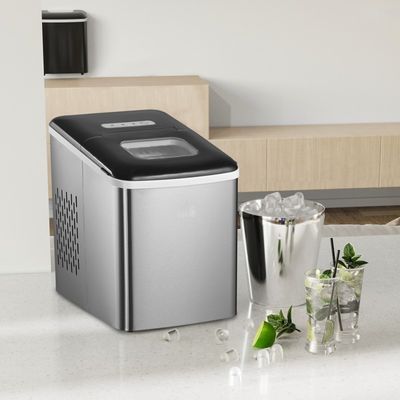 HOMCOM Ice Maker Machine - Silver