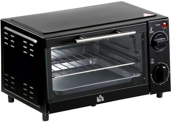 HOMCOM 9L Mini Electric Oven with Timer - Black