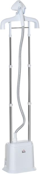 HOMCOM Upright Garment Clothes Steamer with 6 Steam Setting and 1.7L Water Tank - White