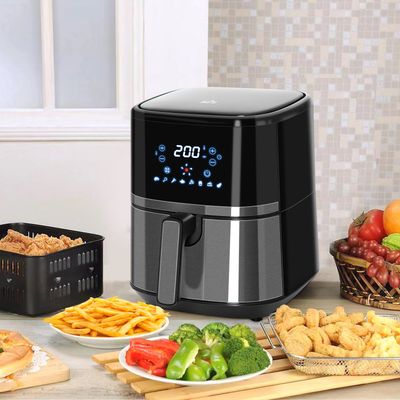HOMCOM 4.5L Digital Air Fryer with 8 Programs - Black