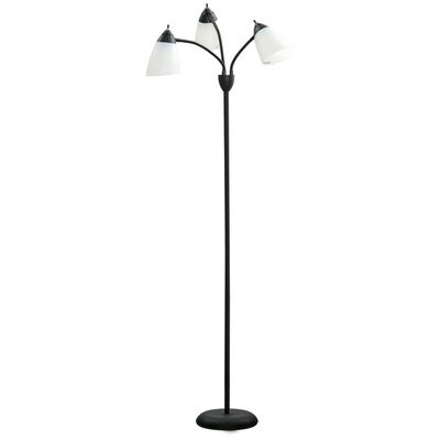 HOMCOM Modern 3 Rotating Lights Floor Lamp - Black