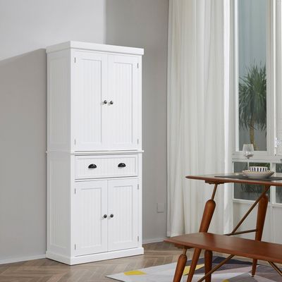 HOMCOM Freestanding Kitchen Storage Cabinet with Drawers Cupboards - White