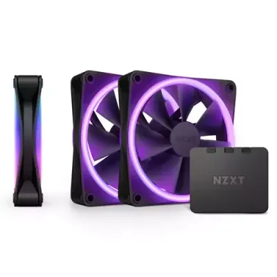 NZXT F120 RGB DUO Triple Pack Computer case Fan 12 cm Black 3 pc(s) - Thumbnail 2