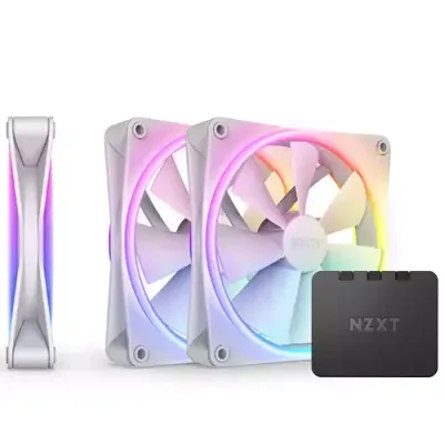 NZXT F120 RGB DUO Triple Pack Computer case Fan 12 cm White 3 pc(s) - Thumbnail 2