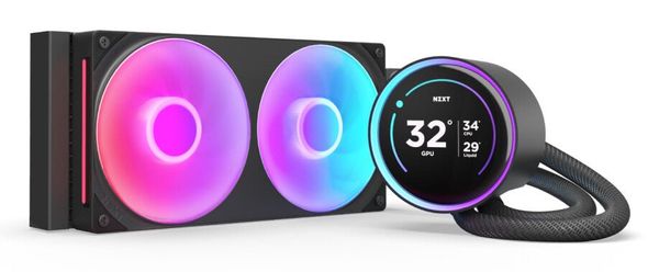 NZXT Kraken Elite 240 RGB 240 mm Liquid CPU Cooler - RGB LED, Black, Black