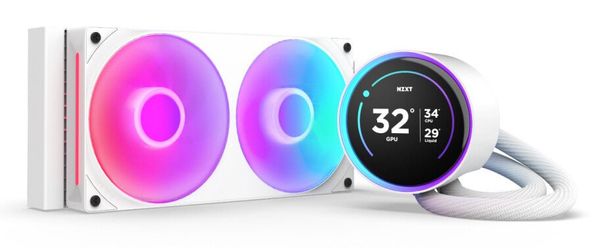 NZXT Kraken Elite 240 RGB Processor All-in-one liquid cooler 12 cm White 1 pc(s) - Thumbnail 2