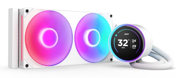 NZXT Kraken Elite 280 RGB Processor All-in-one liquid cooler 14 cm White 1 pc(s) - Thumbnail 2