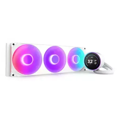 NZXT Kraken Elite 420 RGB Processor All-in-one liquid cooler 14 cm White 1 pc(s) - Thumbnail 2