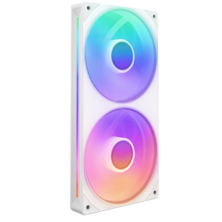 NZXT F240 RGB Coreu0026trade240 mm Dual Case Fan Unit - RGB LED, White, White - Image 1
