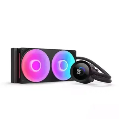 NZXT Kraken Plus RGB 240. Type: All-in-one liquid cooler Fan diameter: 12 cm Bearing type: Fluid Dynamic Bearing (FDB). Product colour: Black