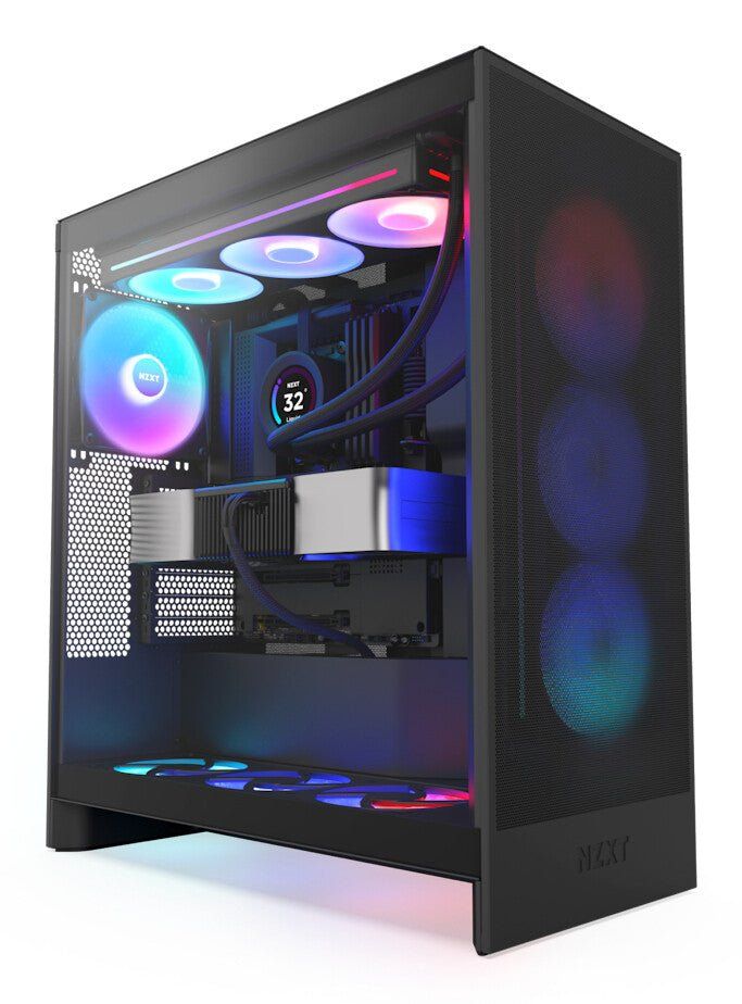 NZXT H7 Flow RGB Midi Tower Black - Image 1